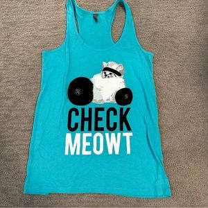 NEW Workout Tank “Check Meowt” S